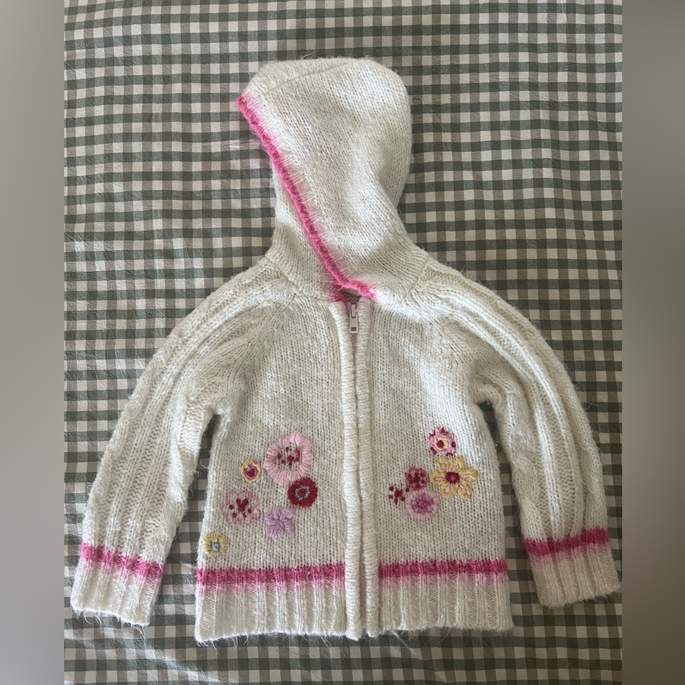 Girls 2T Y2K Floral Sweater